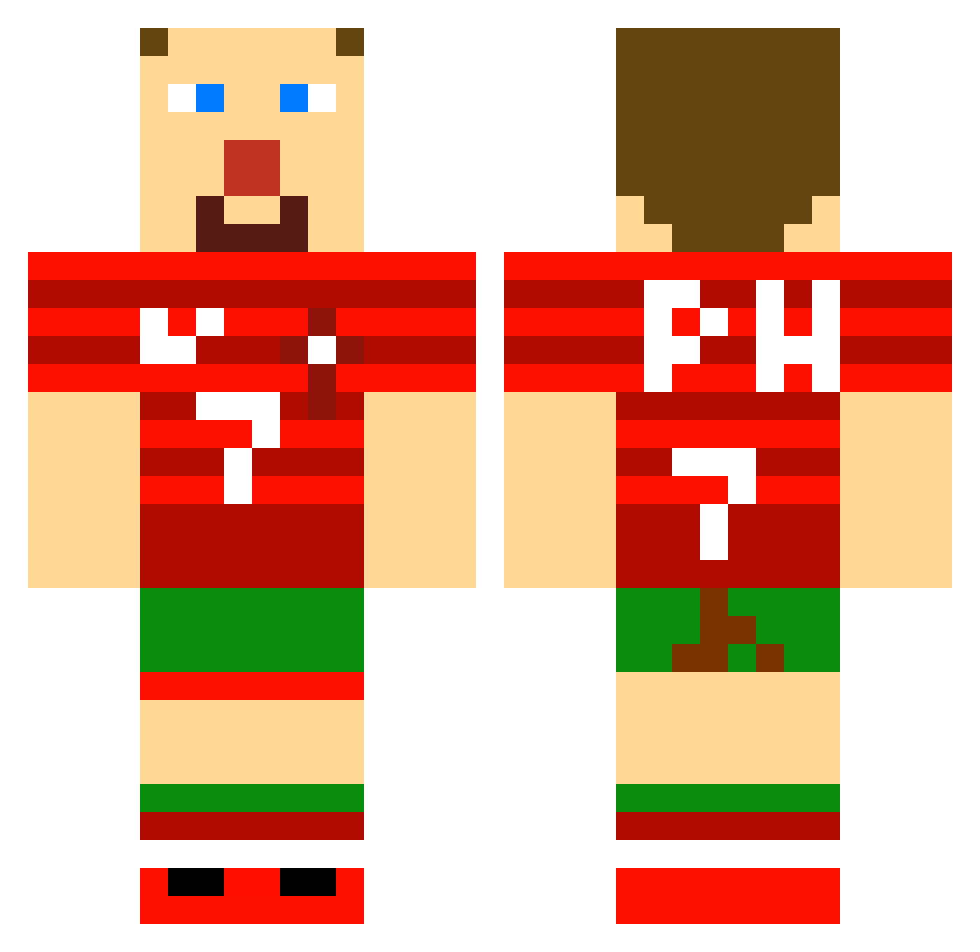 slyrwarr Minecraft skin, front and back view