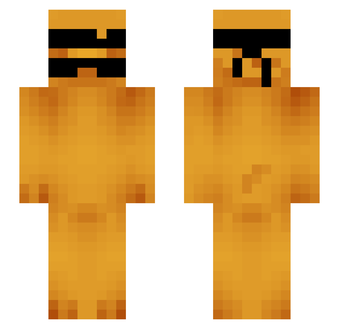 StikDCM Minecraft skin, front and back view