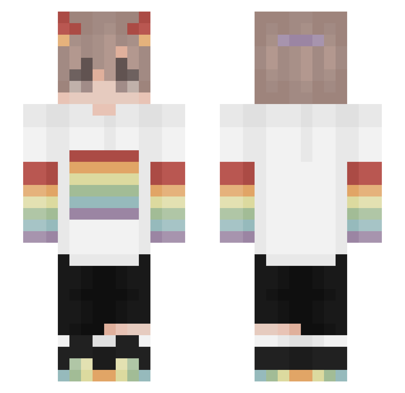 killiandmk Minecraft skin, front and back view