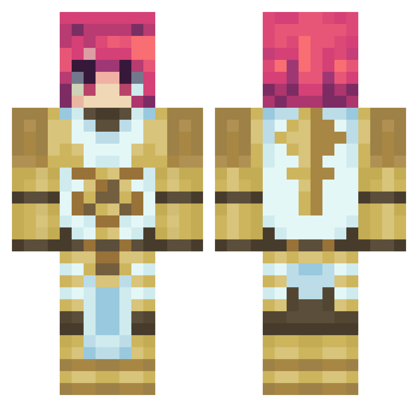 SaneLegionPlayer Minecraft skin, front and back view