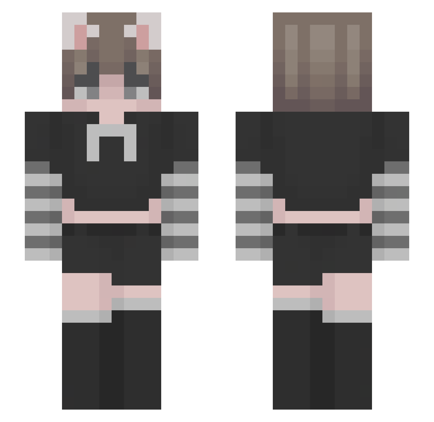 adix12 Minecraft skin, front and back view