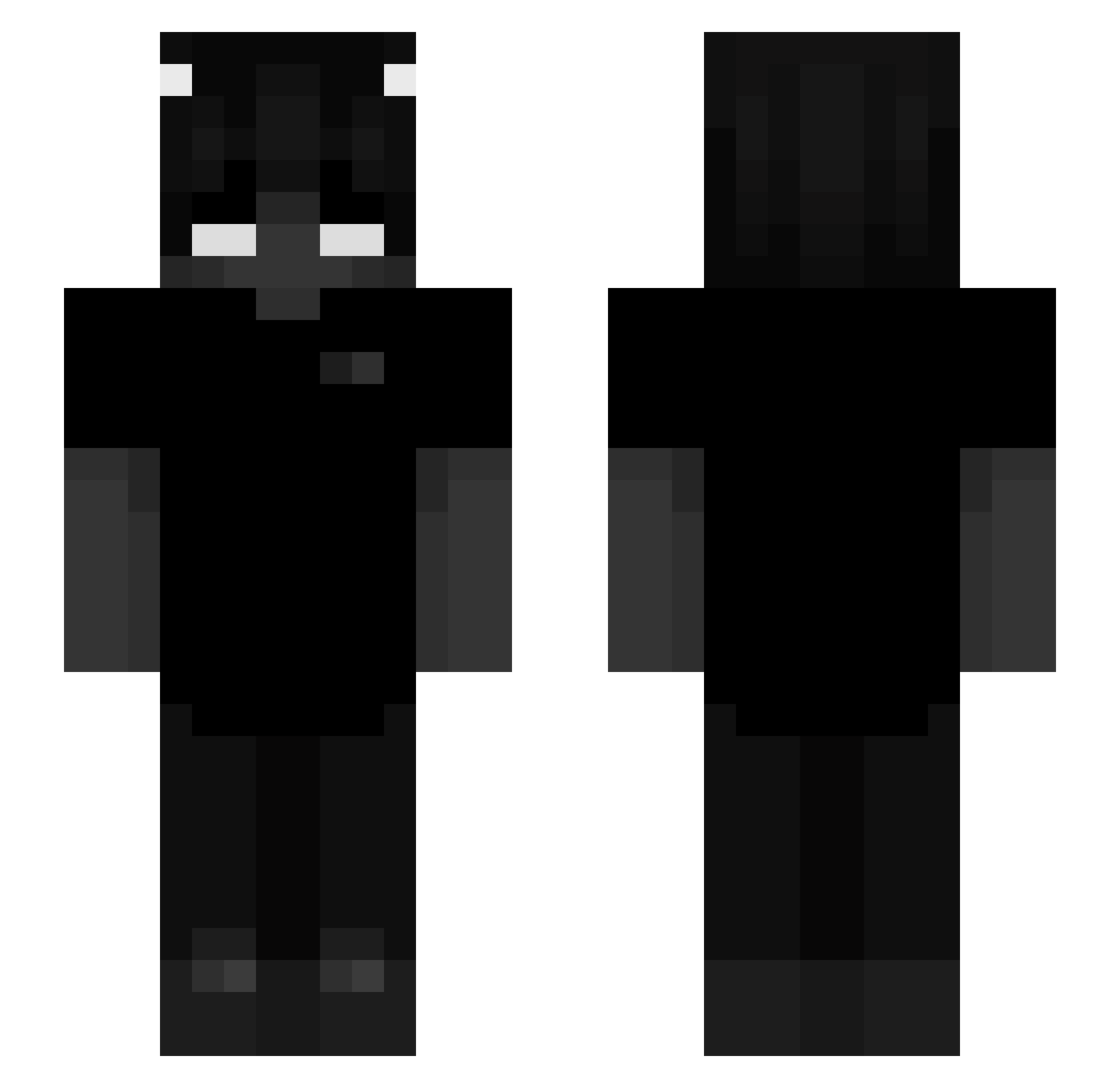 ReyFroze Minecraft skin, front and back view