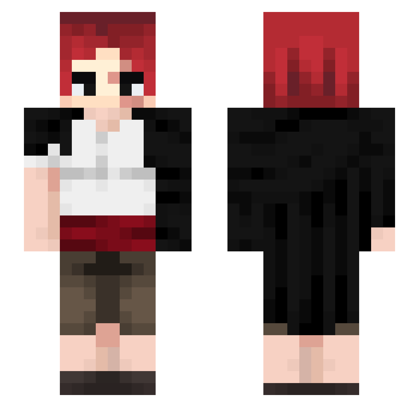 Jypsyx Minecraft skin, front and back view