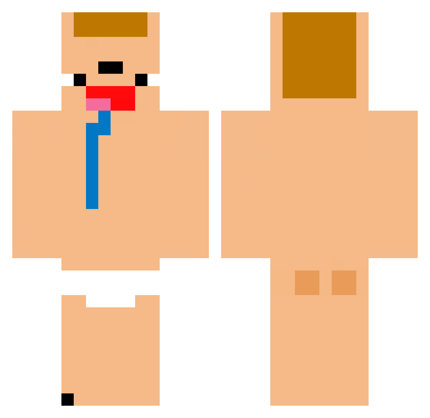 MexicanFlag Minecraft skin, front and back view