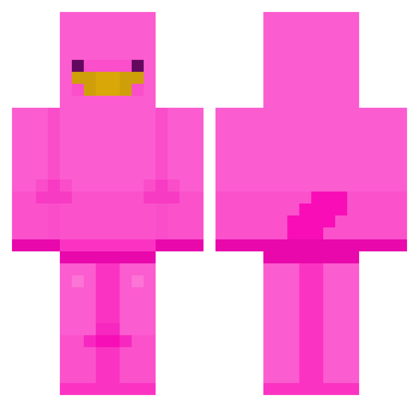 Ninjaxurtle Minecraft skin, front and back view