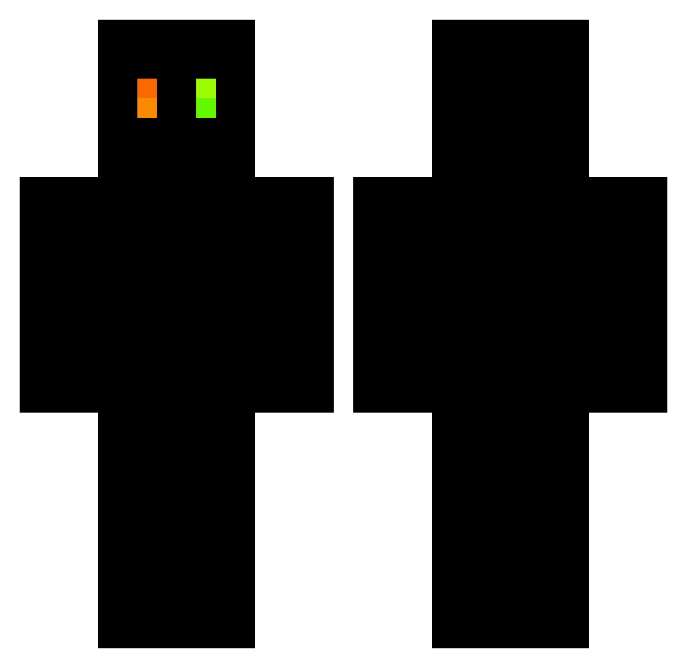 Rain1108 Minecraft skin, front and back view