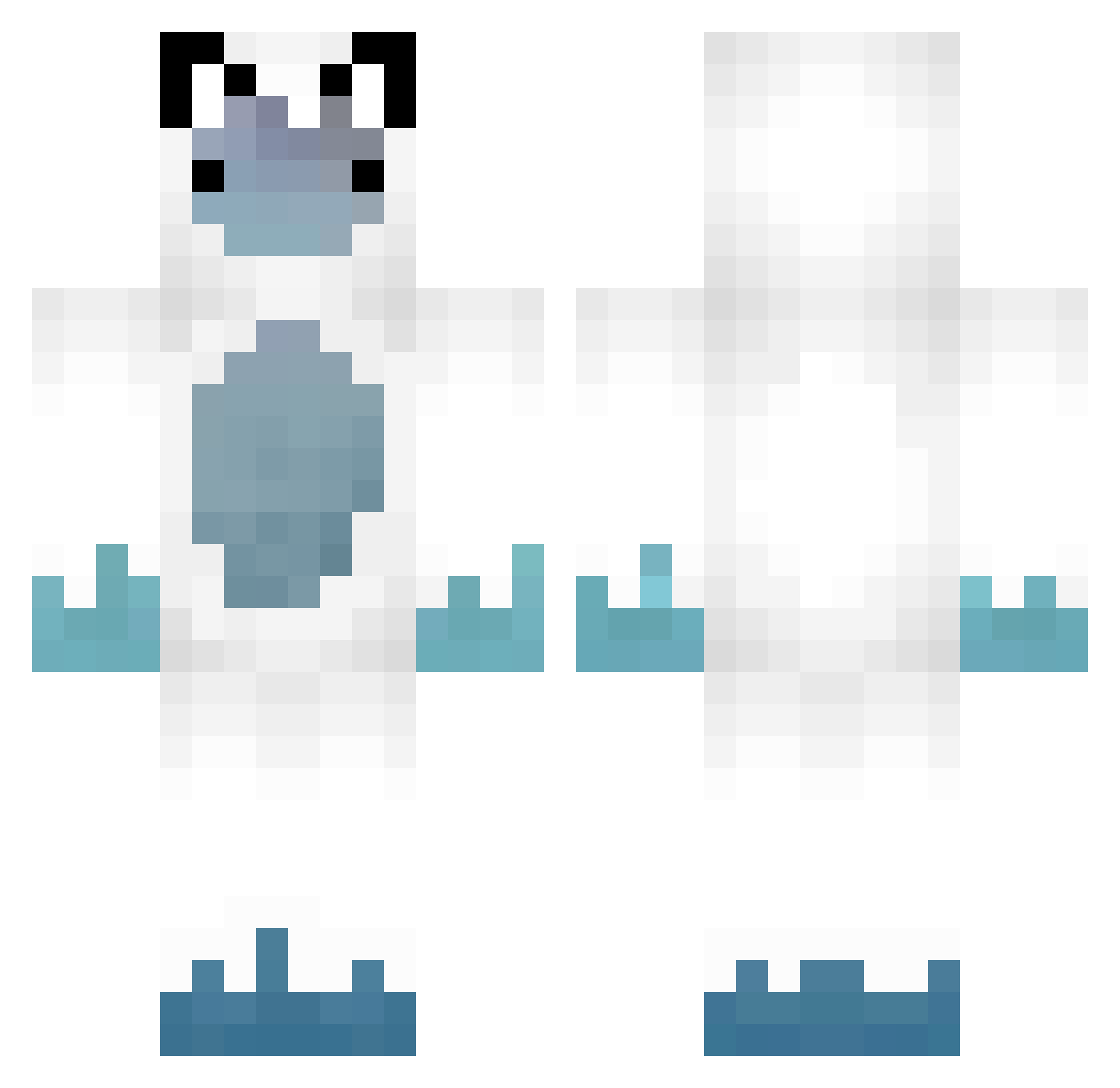 SkywarsDuelsEz Minecraft skin, front and back view