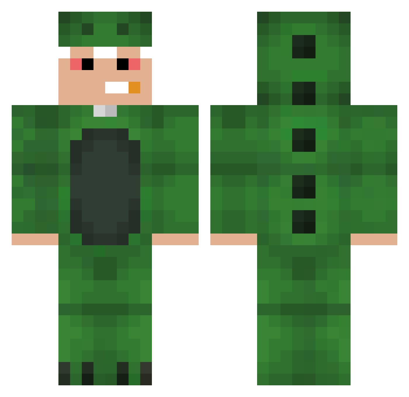 Sorrisinho069 Minecraft skin, front and back view