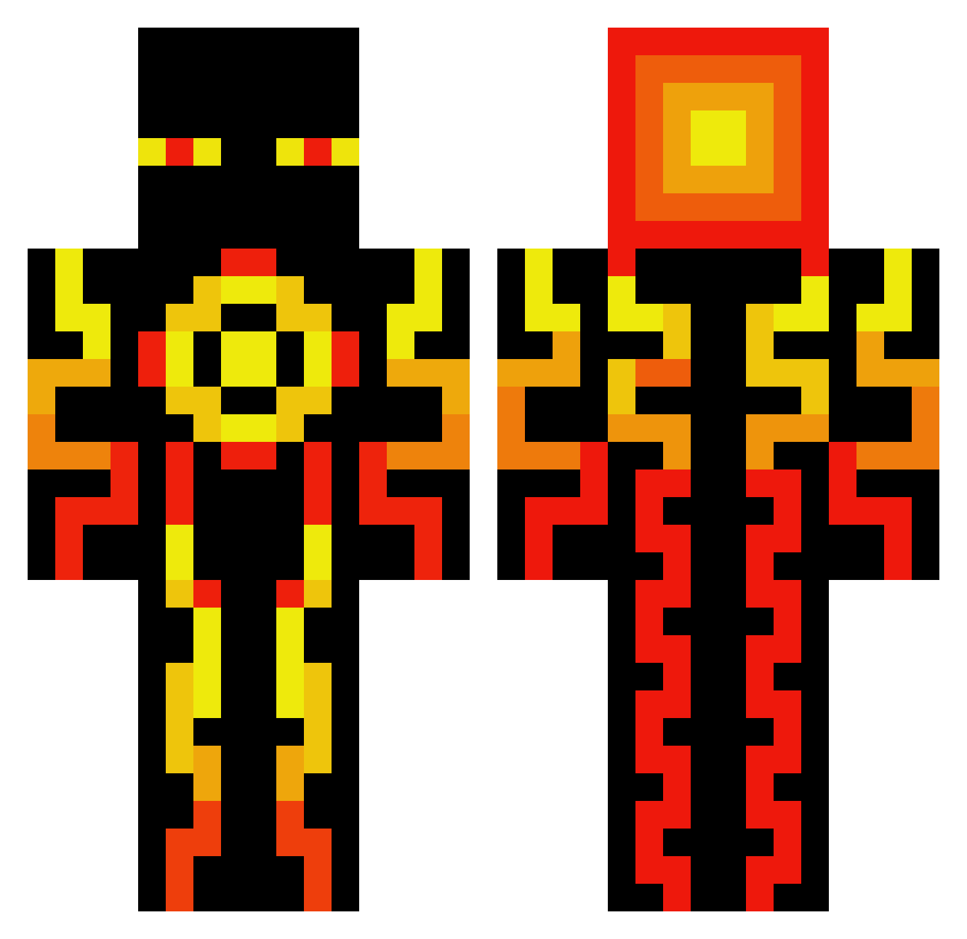 JonB05 Minecraft skin, front and back view