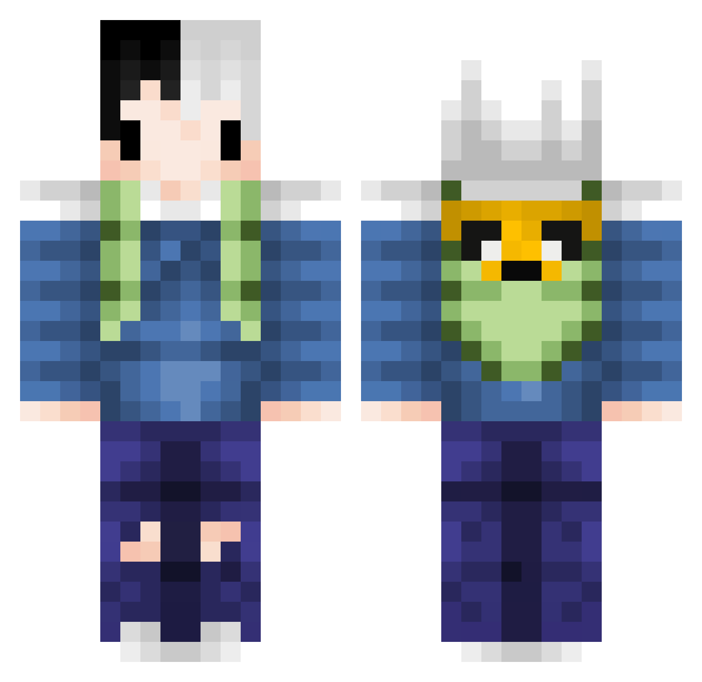Yxnni_ Minecraft skin, front and back view