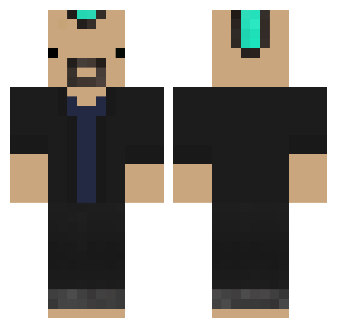 Goonstey Minecraft skin, front and back view