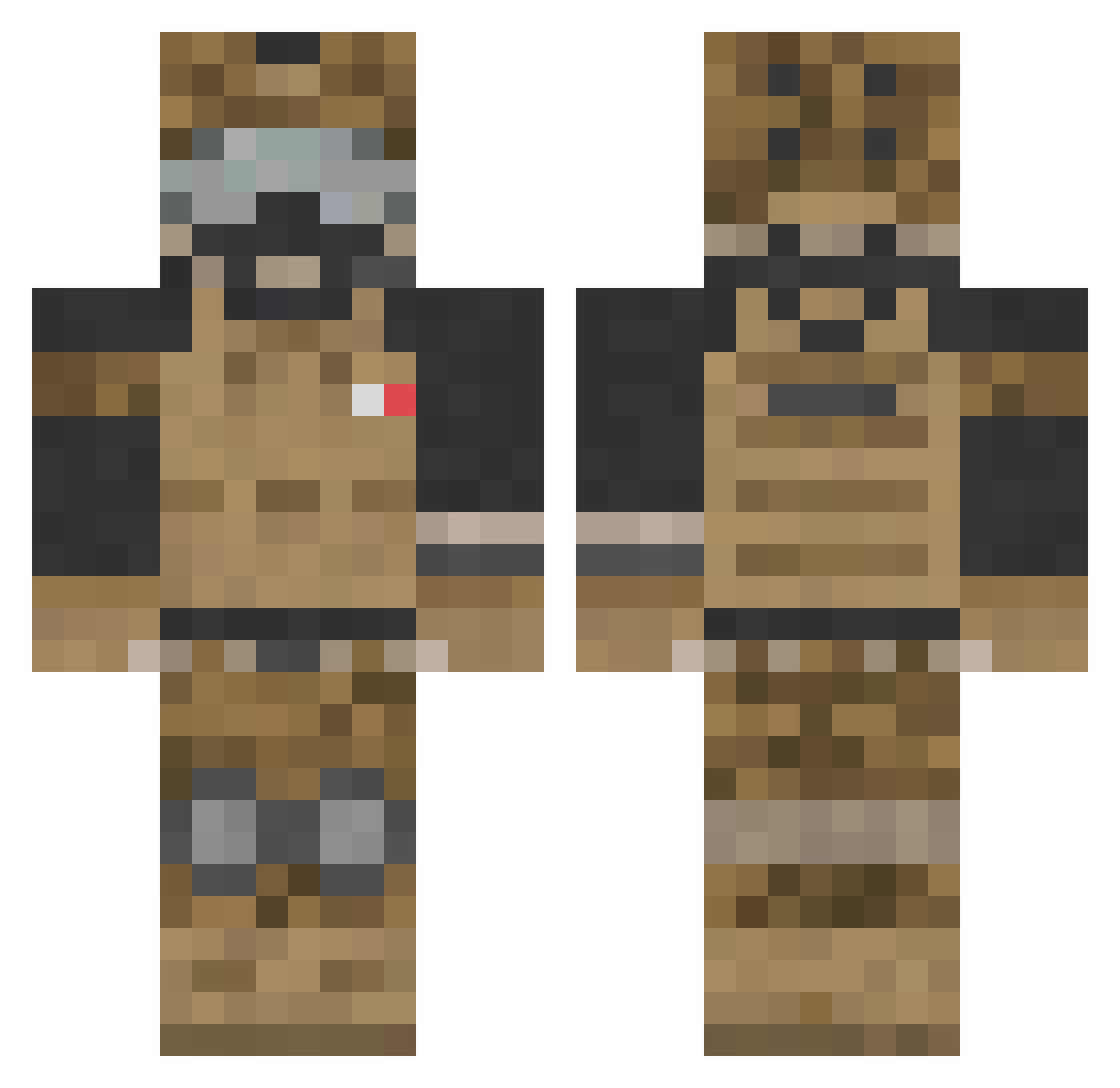 DIBBYM Minecraft skin, front and back view