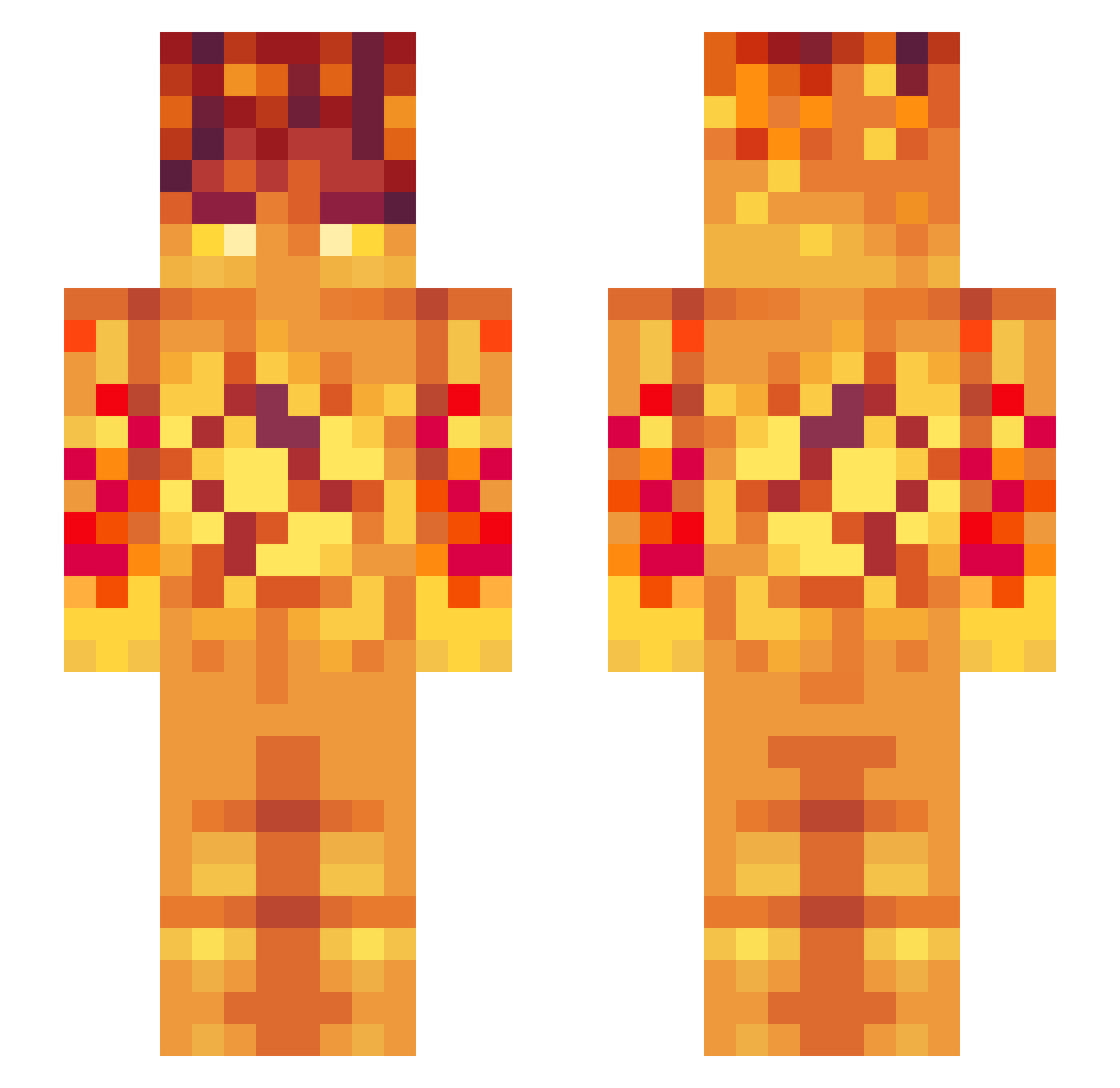 ZOmb8u2 Minecraft skin, front and back view