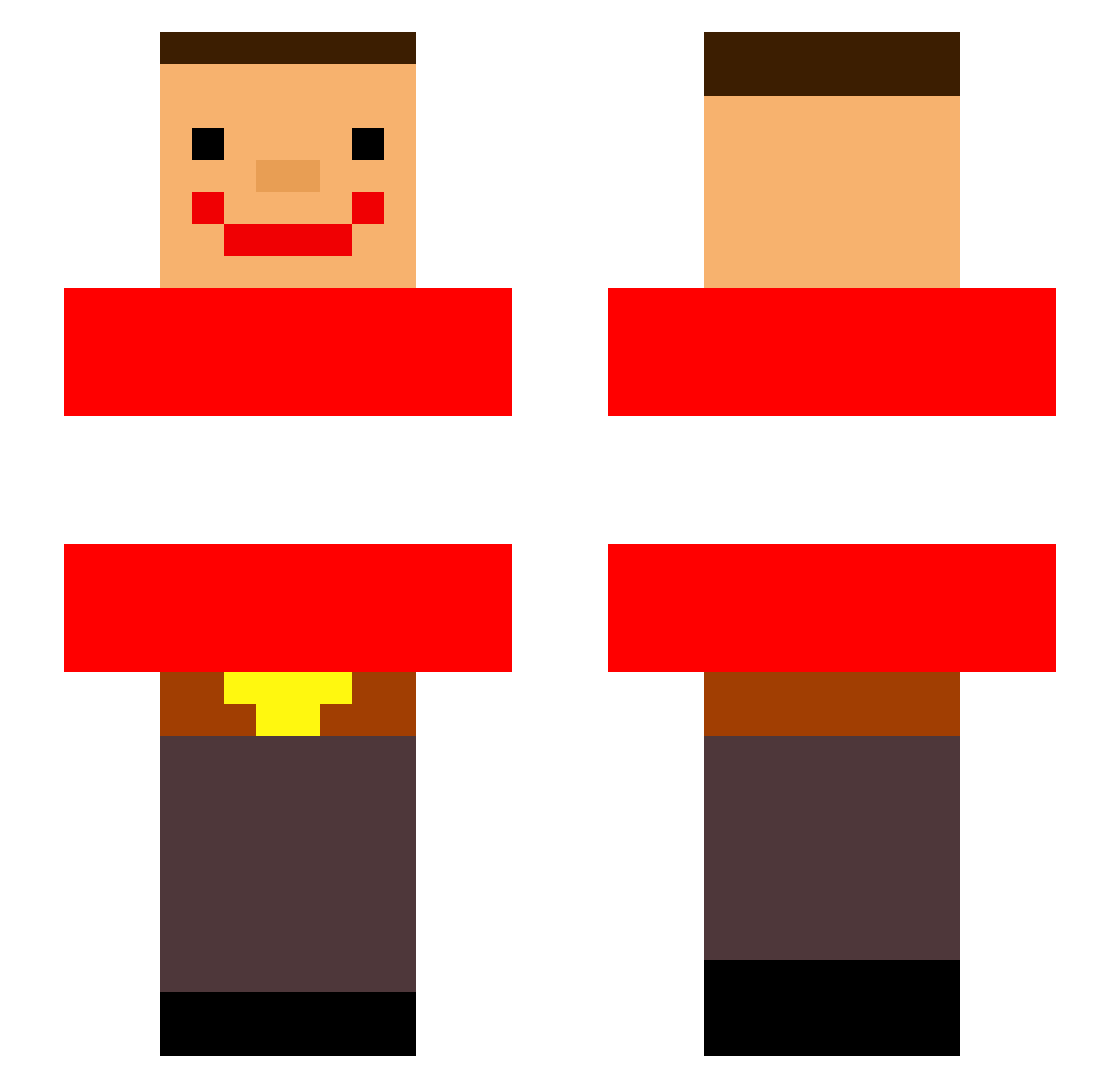 goccigeng Minecraft skin, front and back view