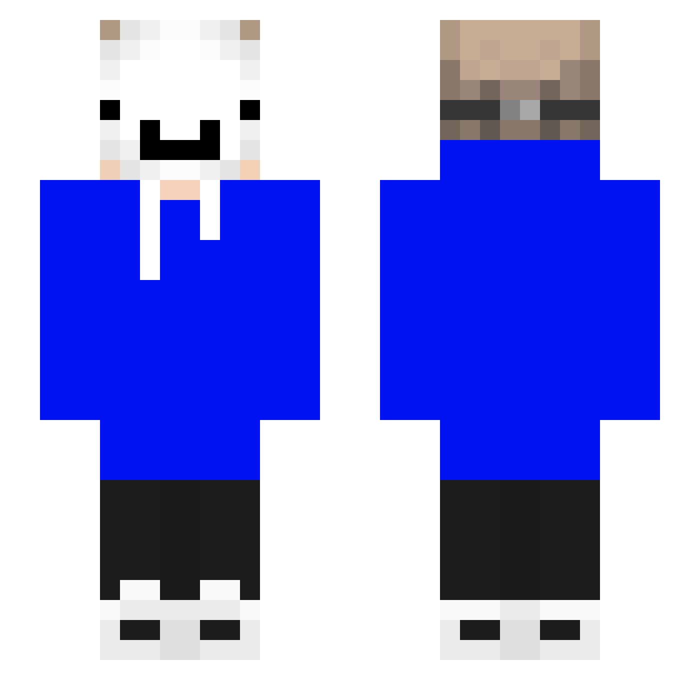 Rokxany Minecraft skin, front and back view
