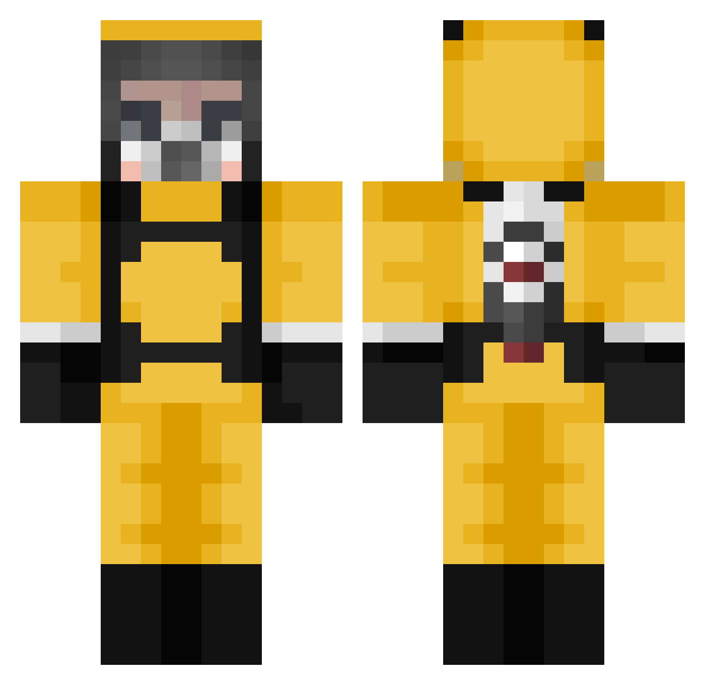 Arzoz_LCR Minecraft skin, front and back view