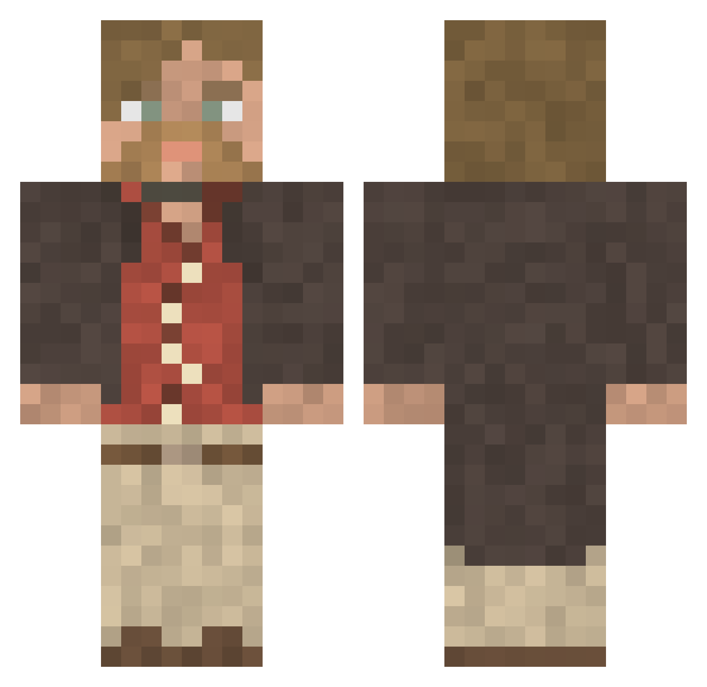_Mamale_ Minecraft skin, front and back view
