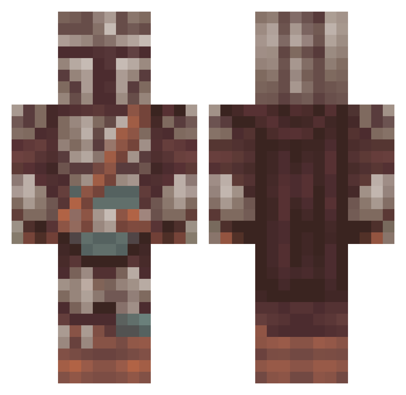 Raion_Sama Minecraft skin, front and back view