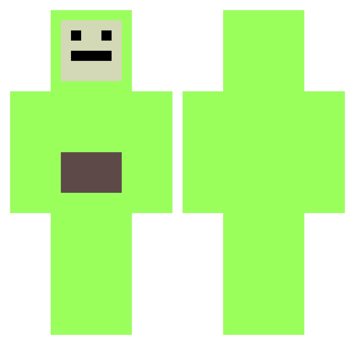 WhymanKi Minecraft skin, front and back view