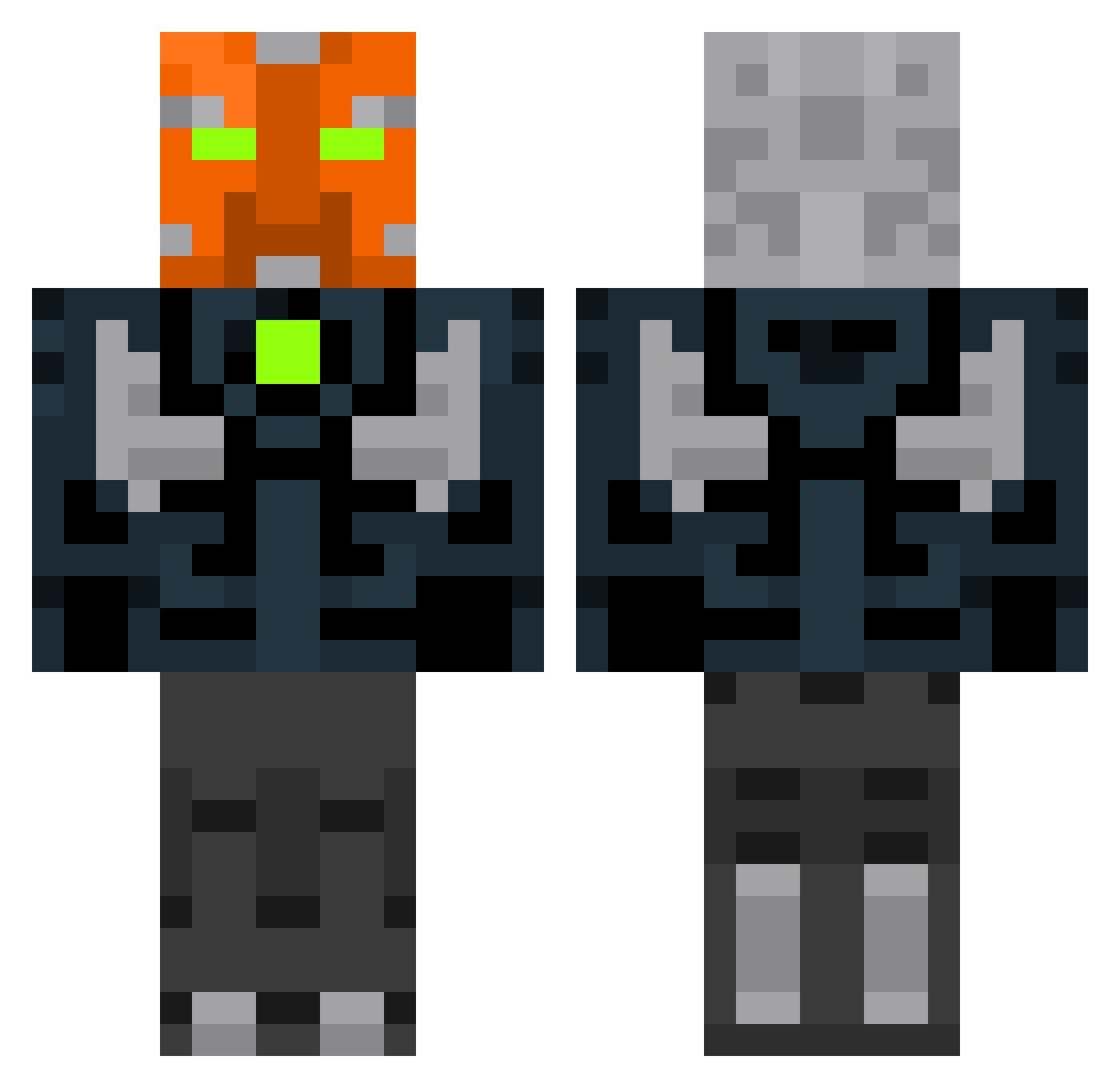 Rhapsodist Minecraft skin, front and back view