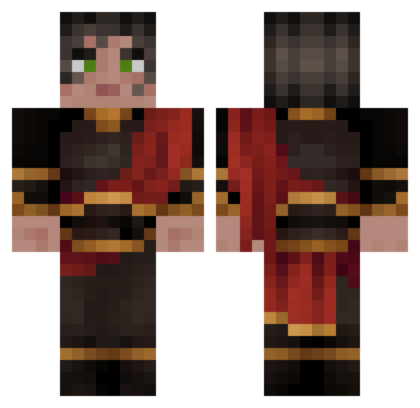 Snewby_Lol Minecraft skin, front and back view