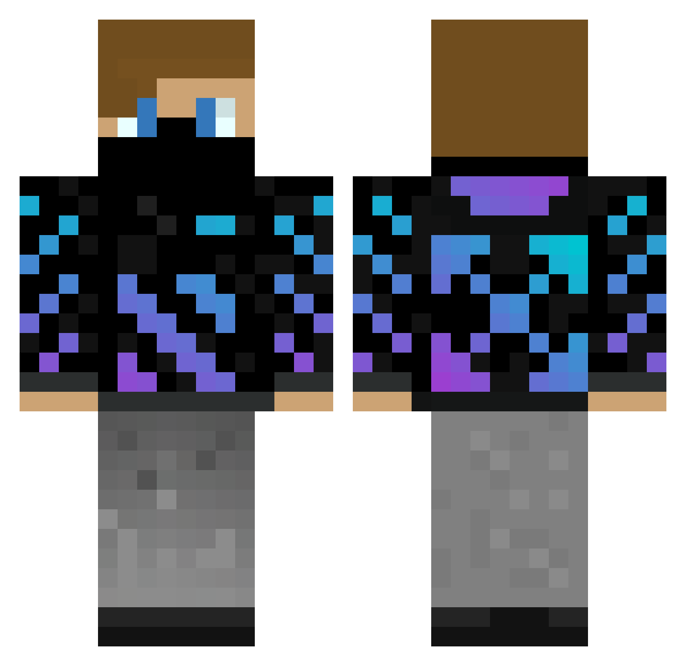 SU_P_R Minecraft skin, front and back view