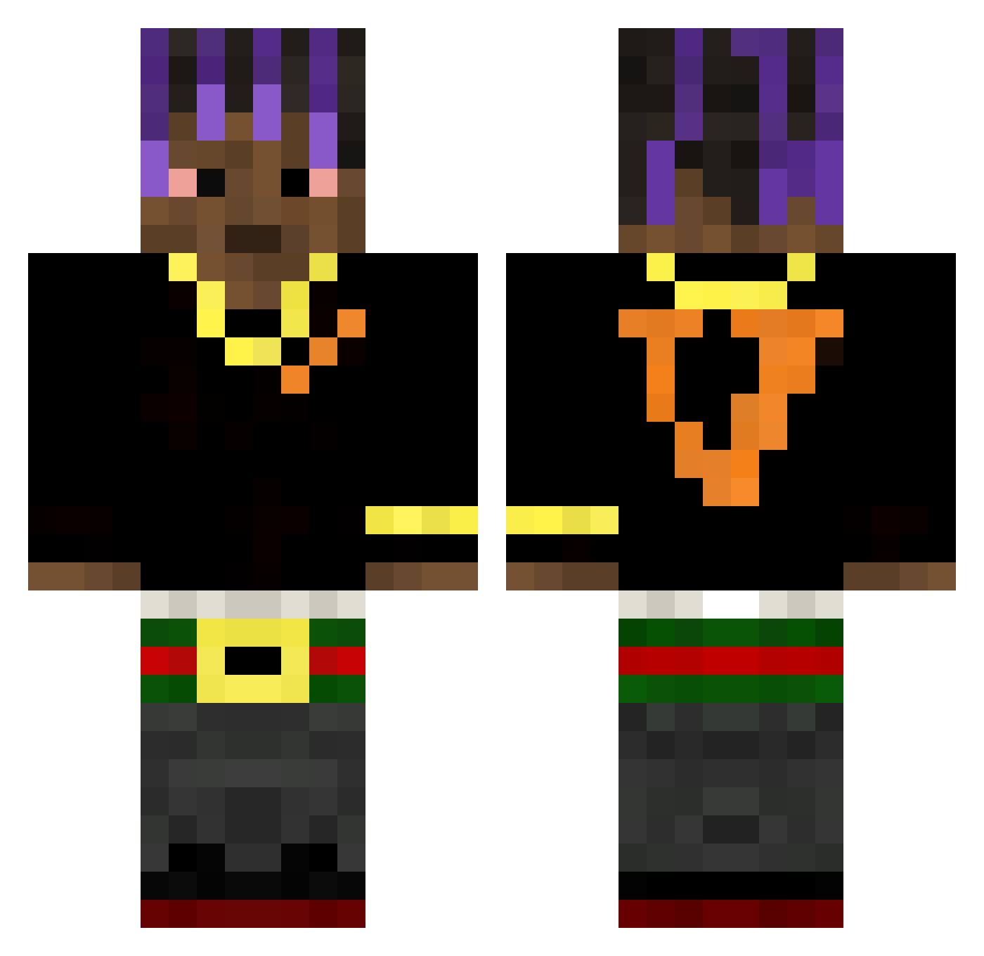 Ciciarito69 Minecraft skin, front and back view