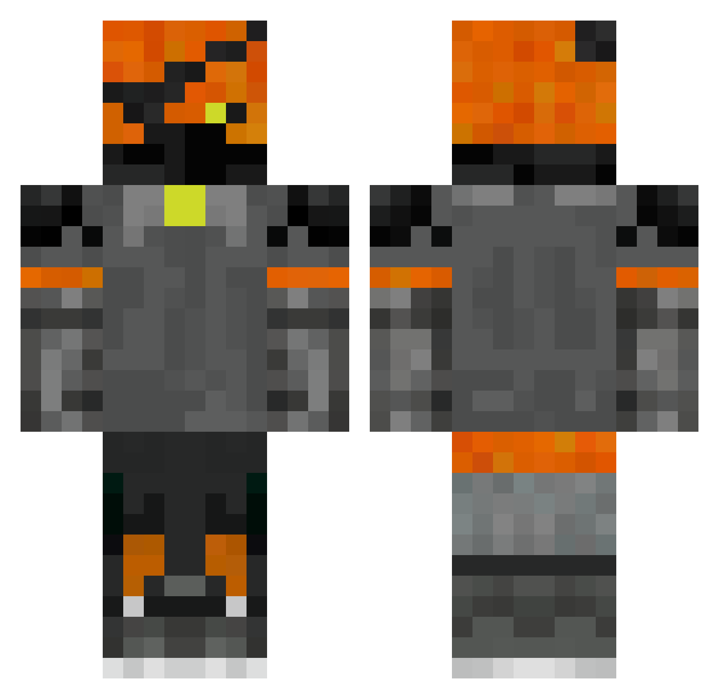 Veneris Minecraft skin, front and back view