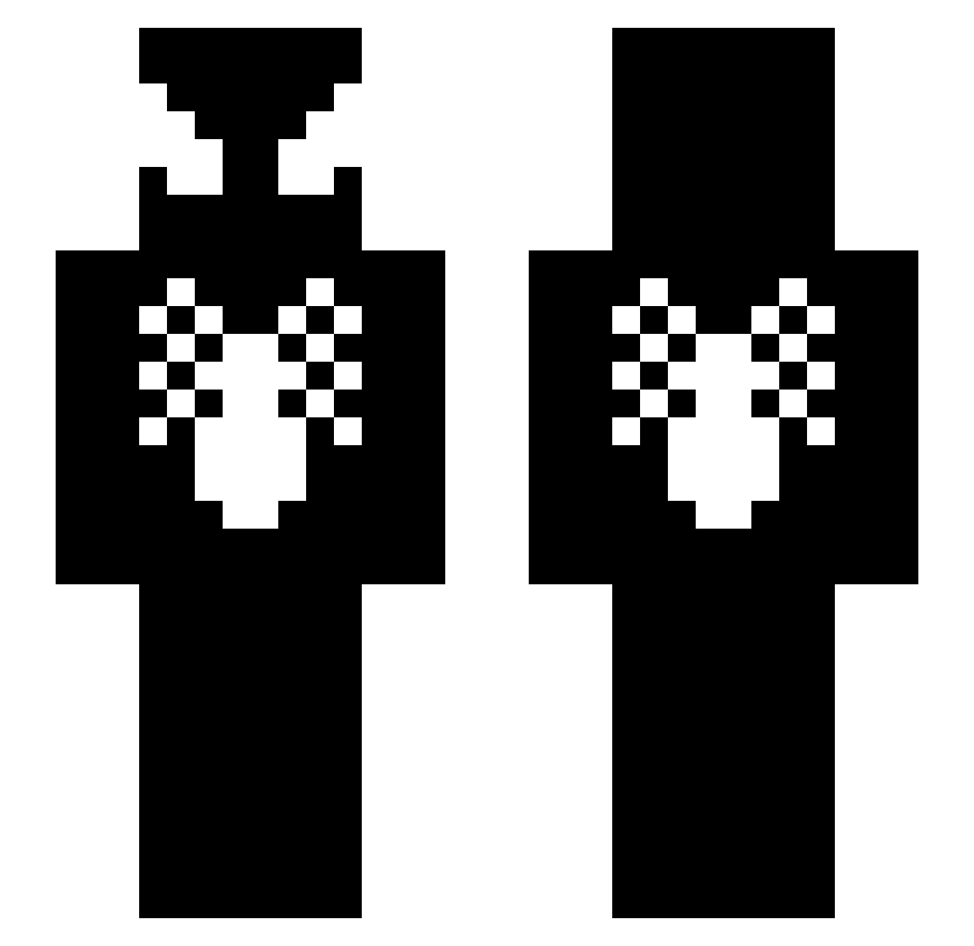 Tryxh9008 Minecraft skin, front and back view