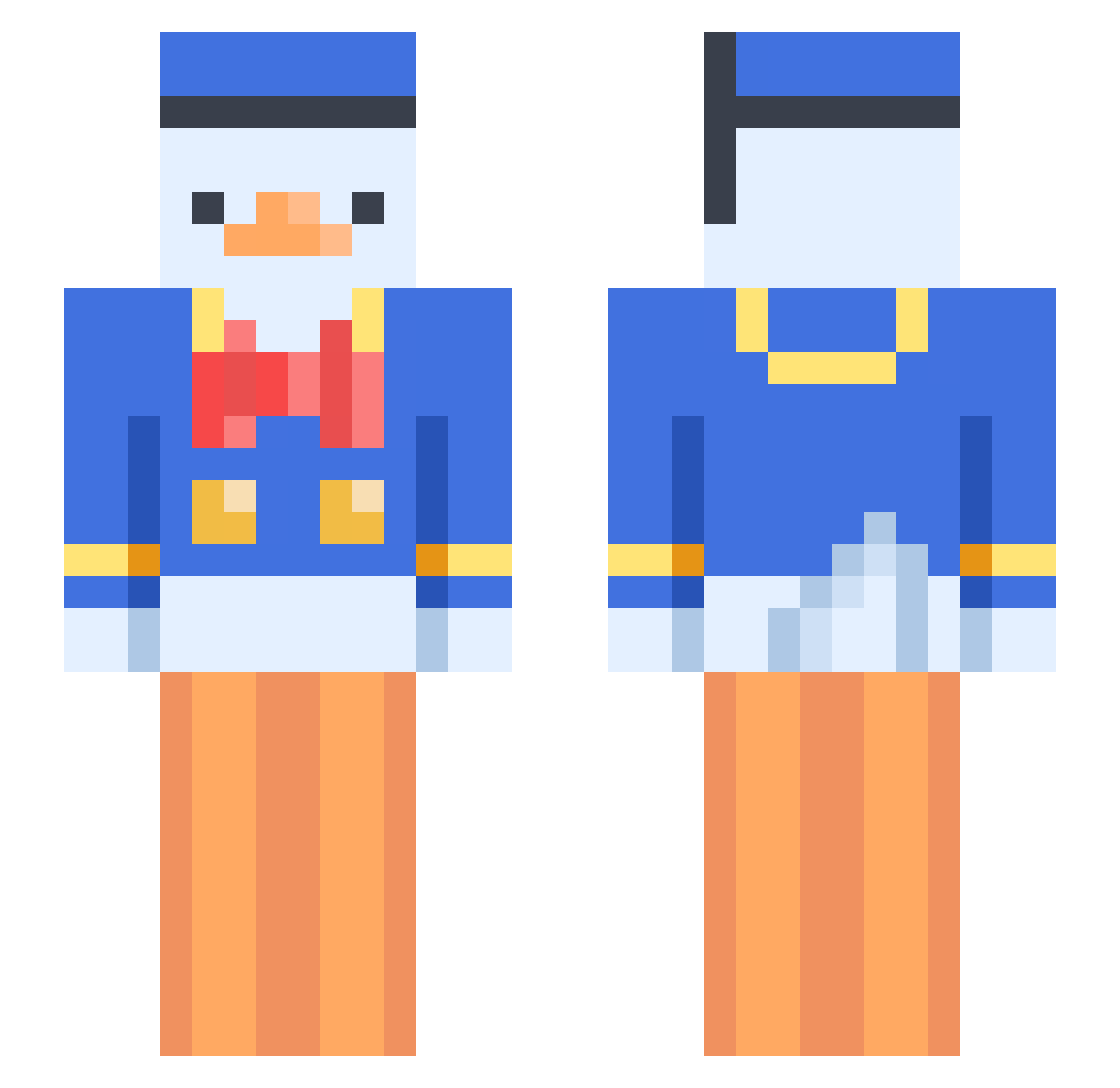 tainobas Minecraft skin, front and back view