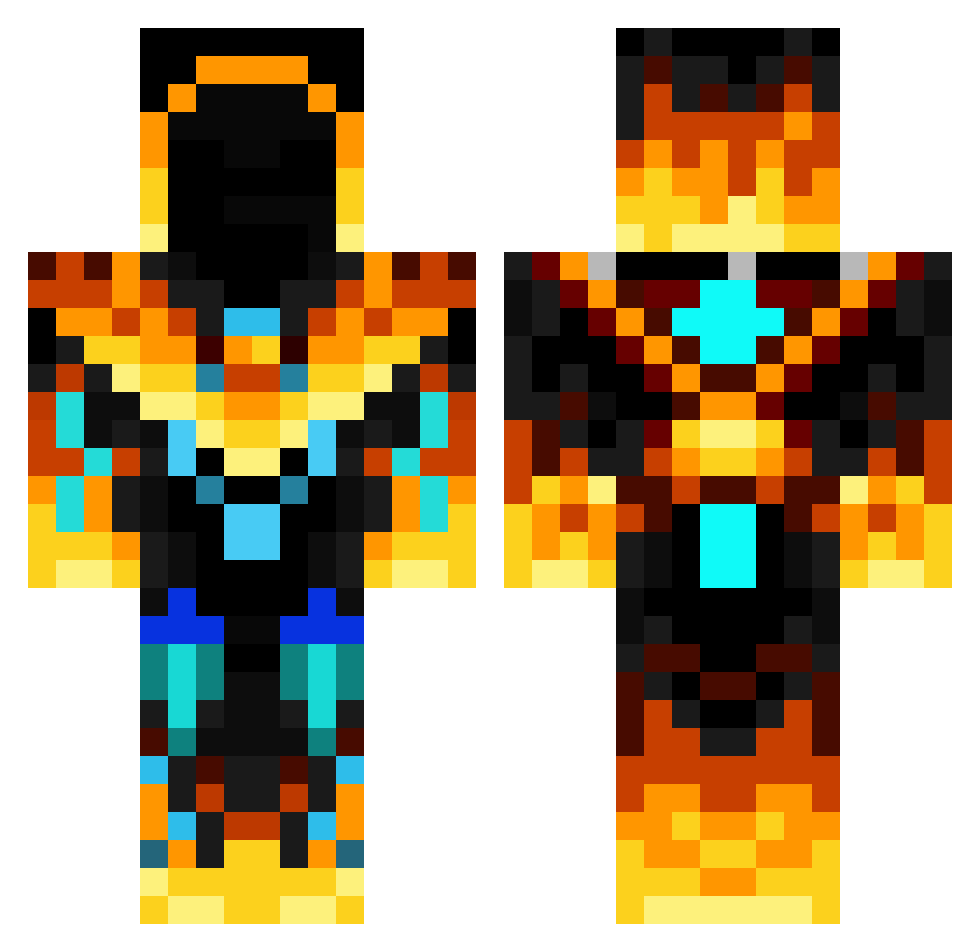 Harlot Minecraft skin, front and back view