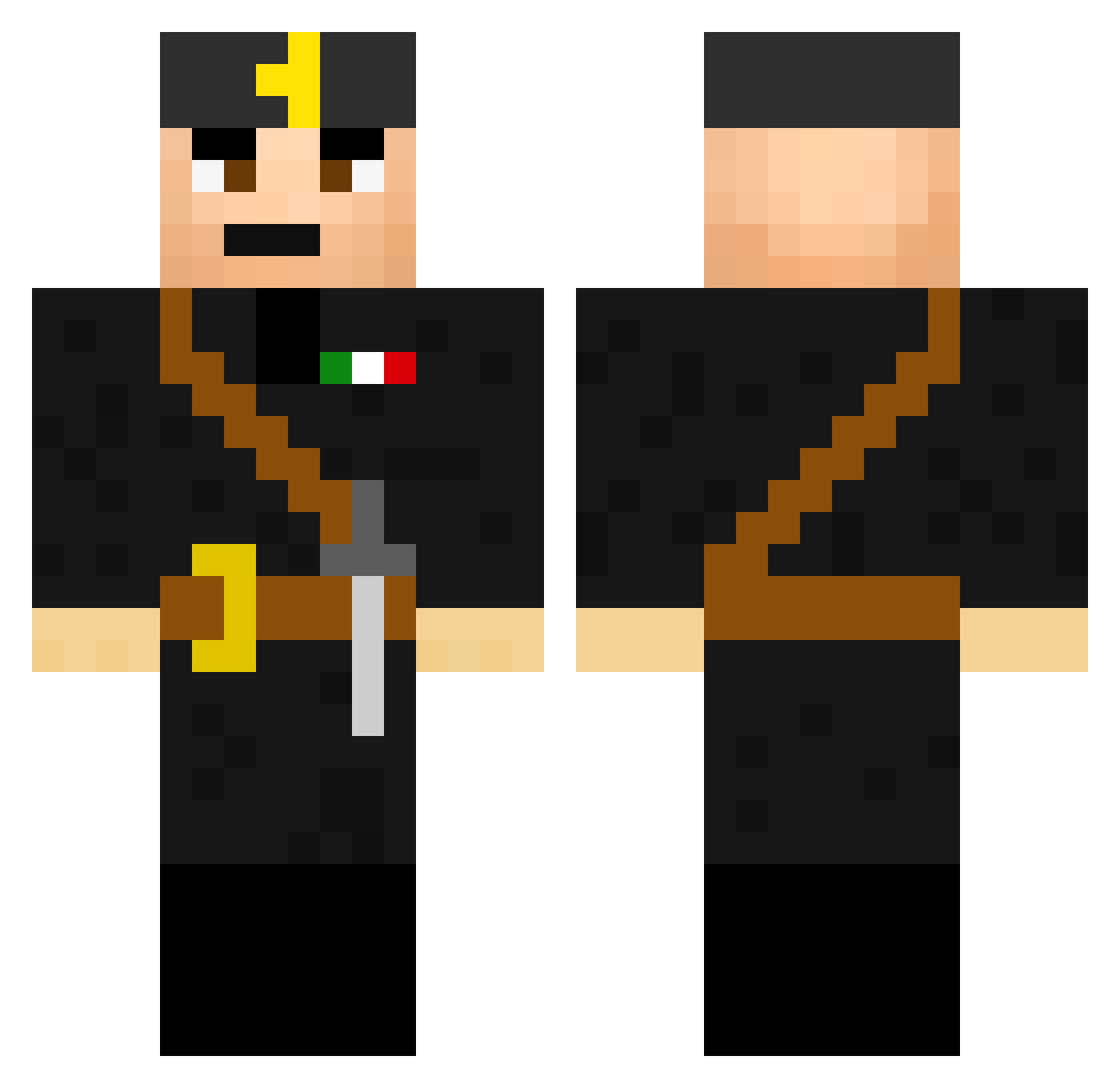 perriwc Minecraft skin, front and back view