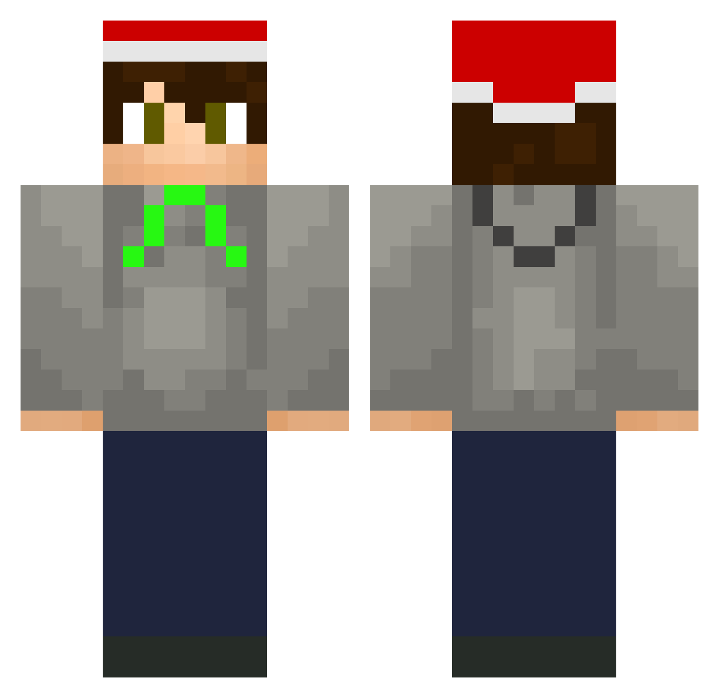 Tenebrist Minecraft skin, front and back view