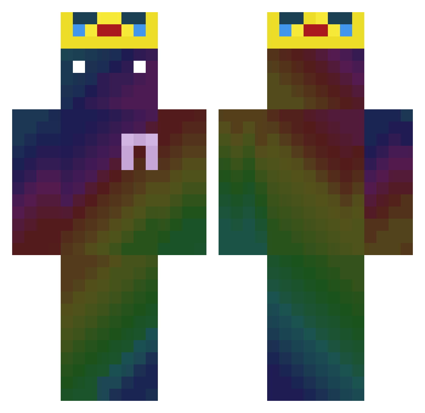 DrGreenTea Minecraft skin, front and back view