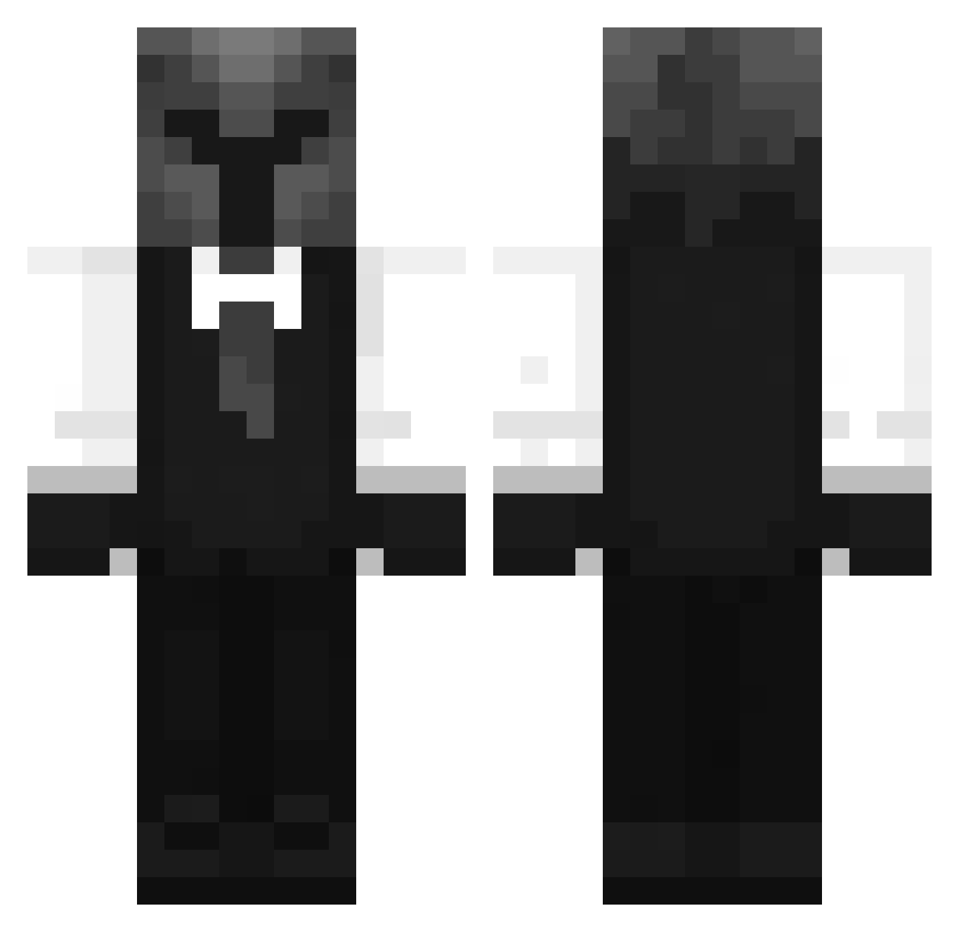 Siluriam Minecraft skin, front and back view