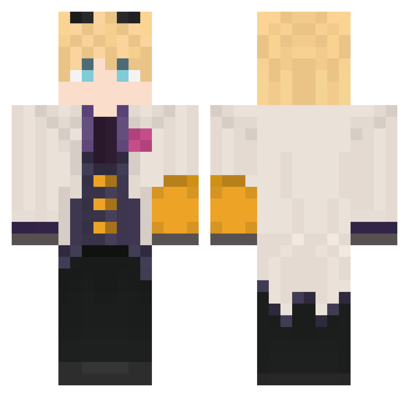 AdrianChan1015 Minecraft skin, front and back view