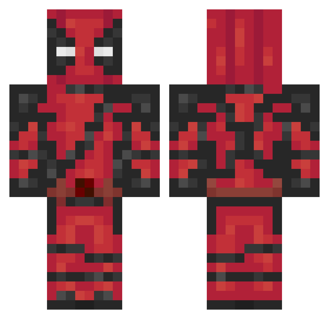 GodWr Minecraft skin, front and back view