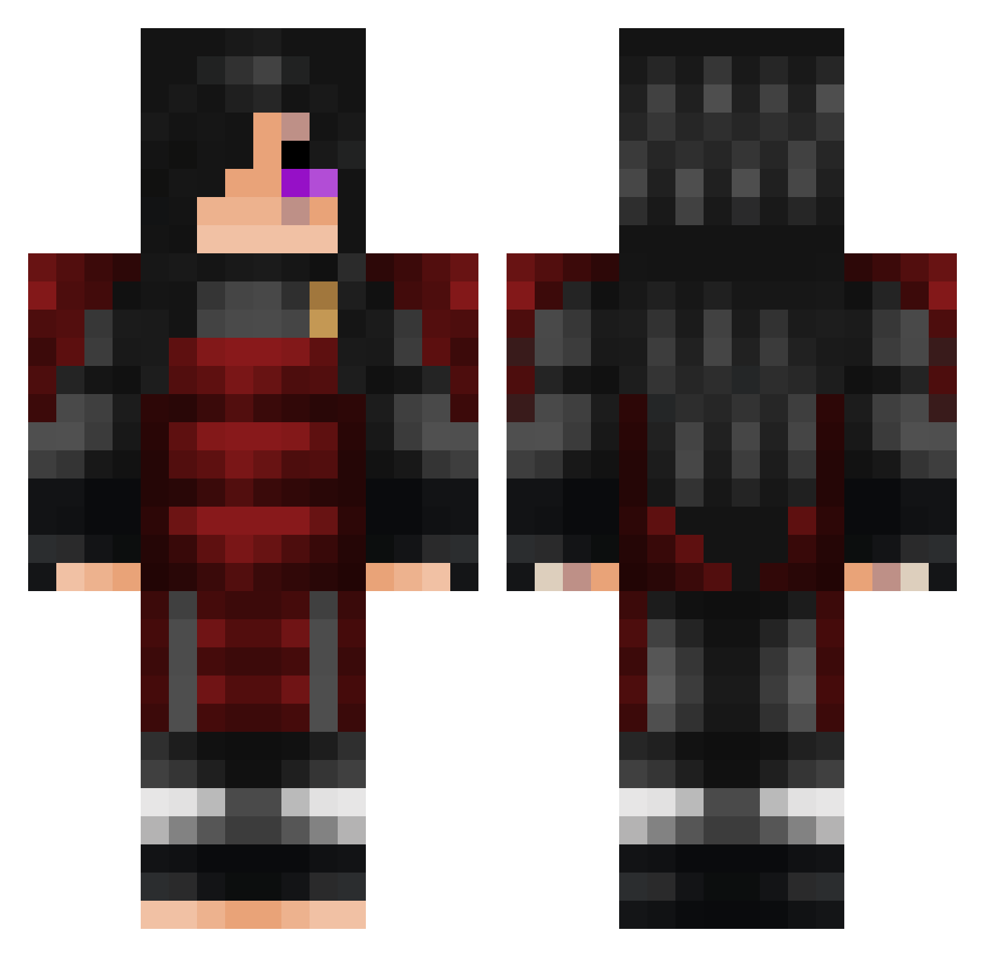 Awesomeking1000 Minecraft skin, front and back view