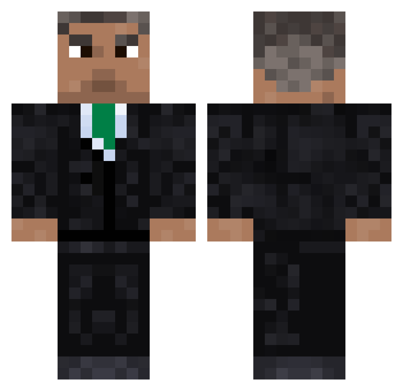 SneeZix29 Minecraft skin, front and back view