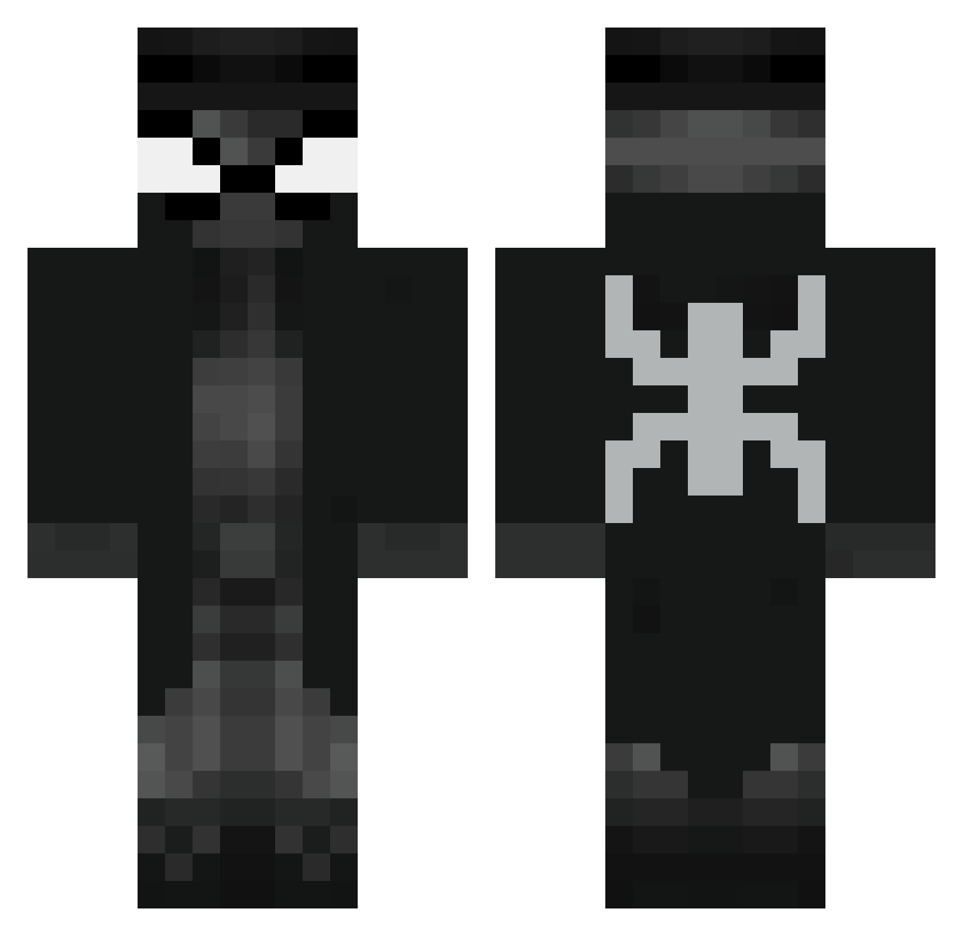 Peagaerry Minecraft skin, front and back view