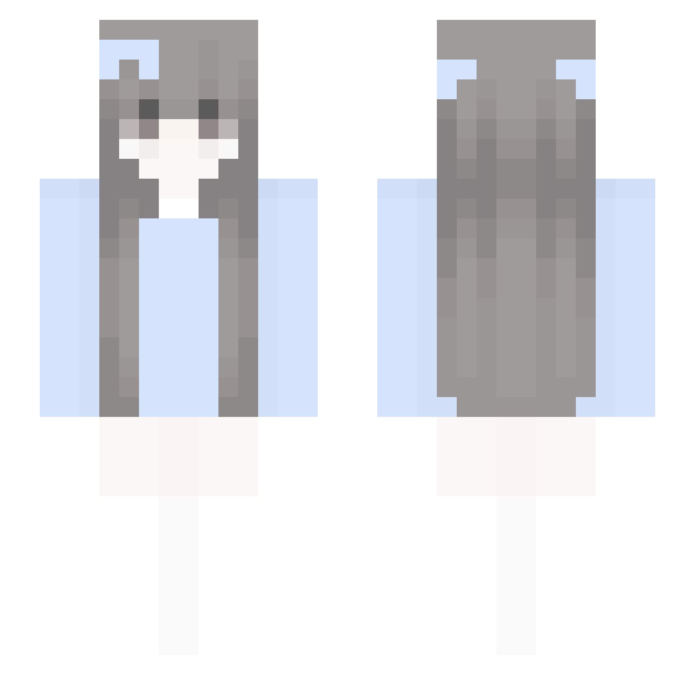 P0lnoc_1 Minecraft skin, front and back view