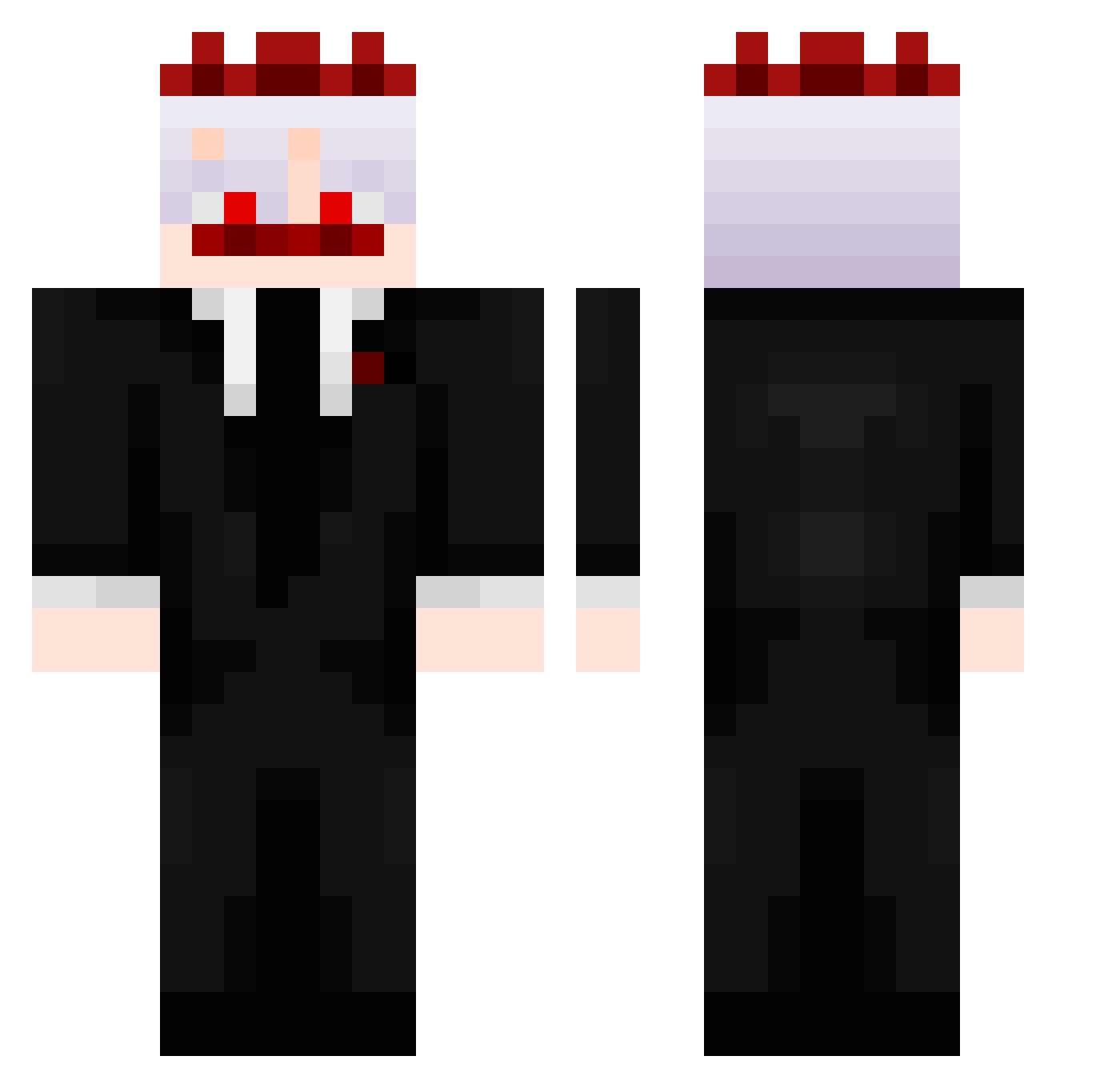 Lasagne_GG Minecraft skin, front and back view