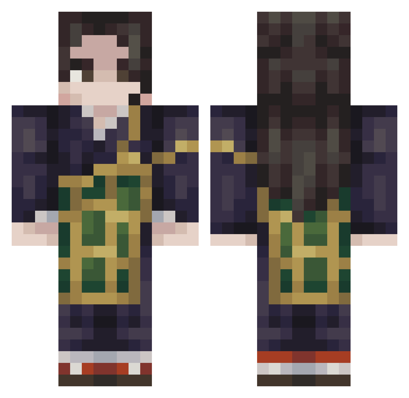 getoxxzz Minecraft skin, front and back view