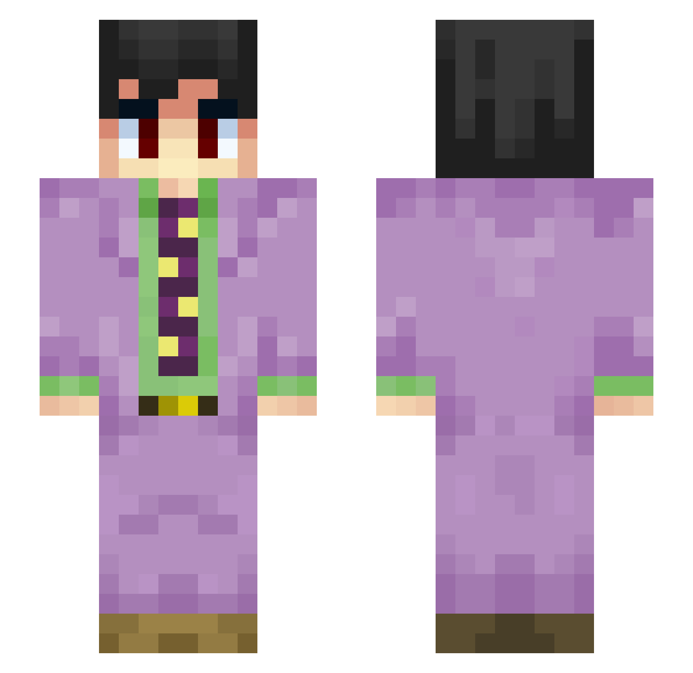 Mystigry_ Minecraft skin, front and back view