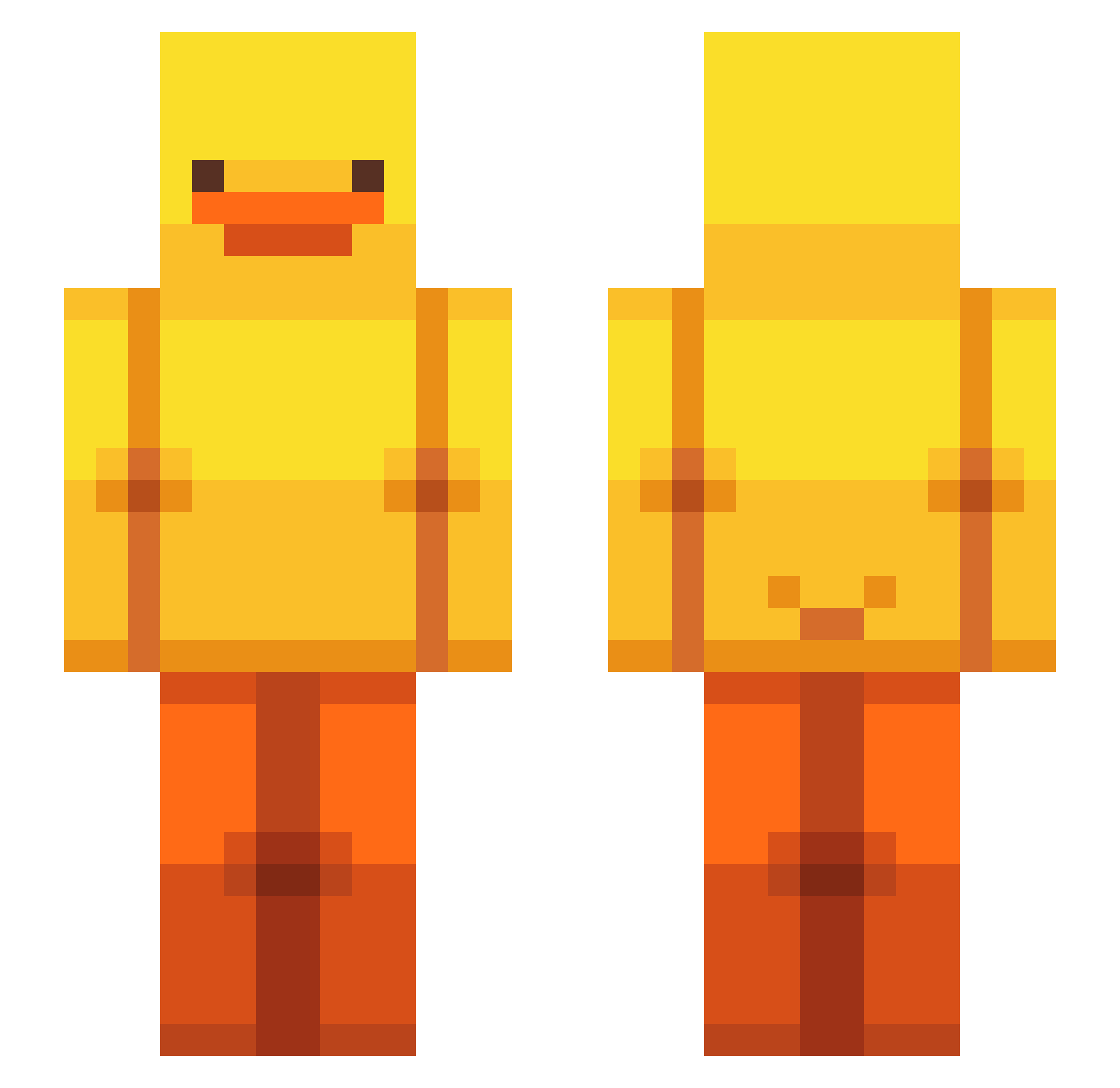 TheShocker53 Minecraft skin, front and back view