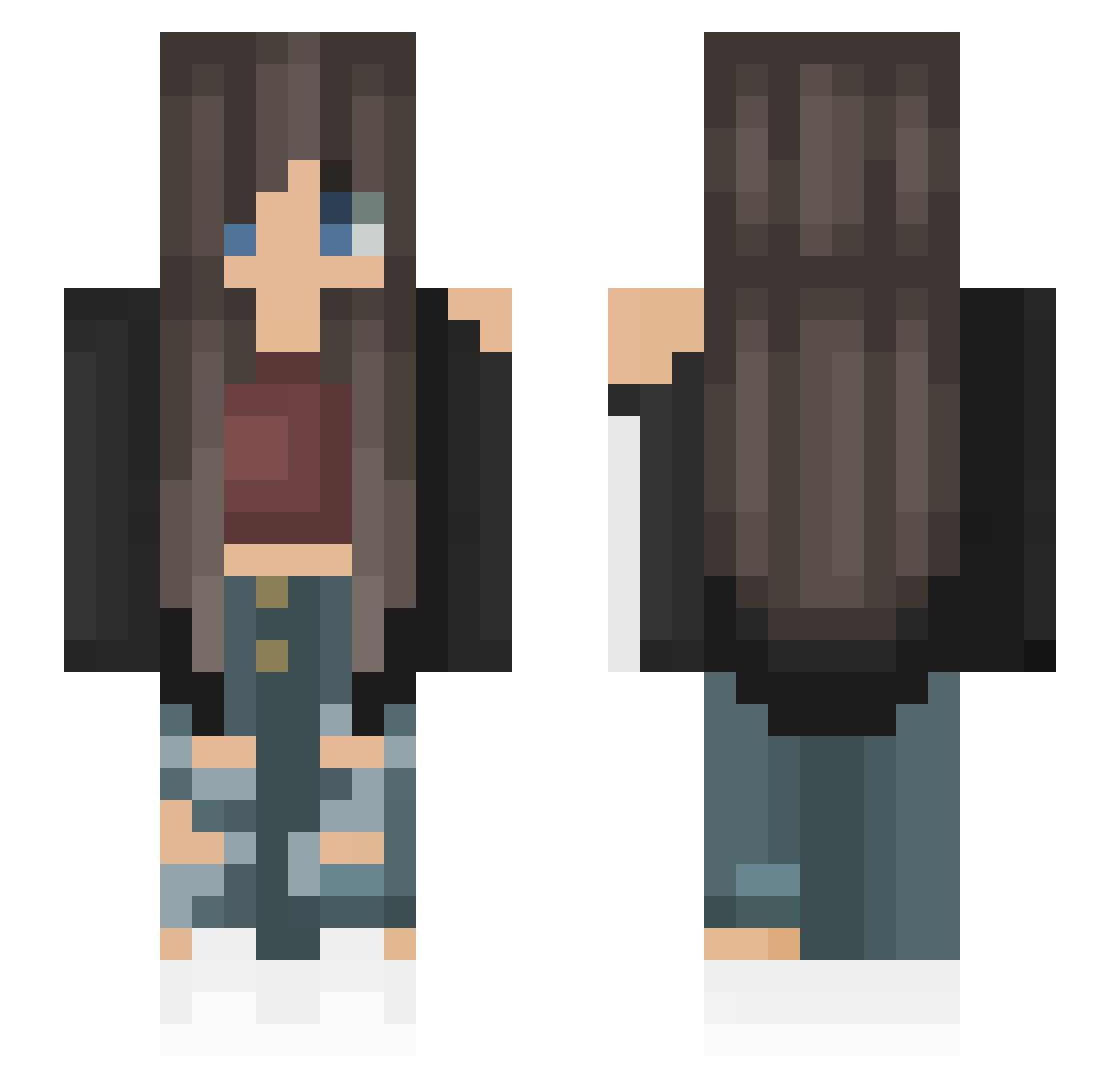 Constancy Minecraft skin, front and back view