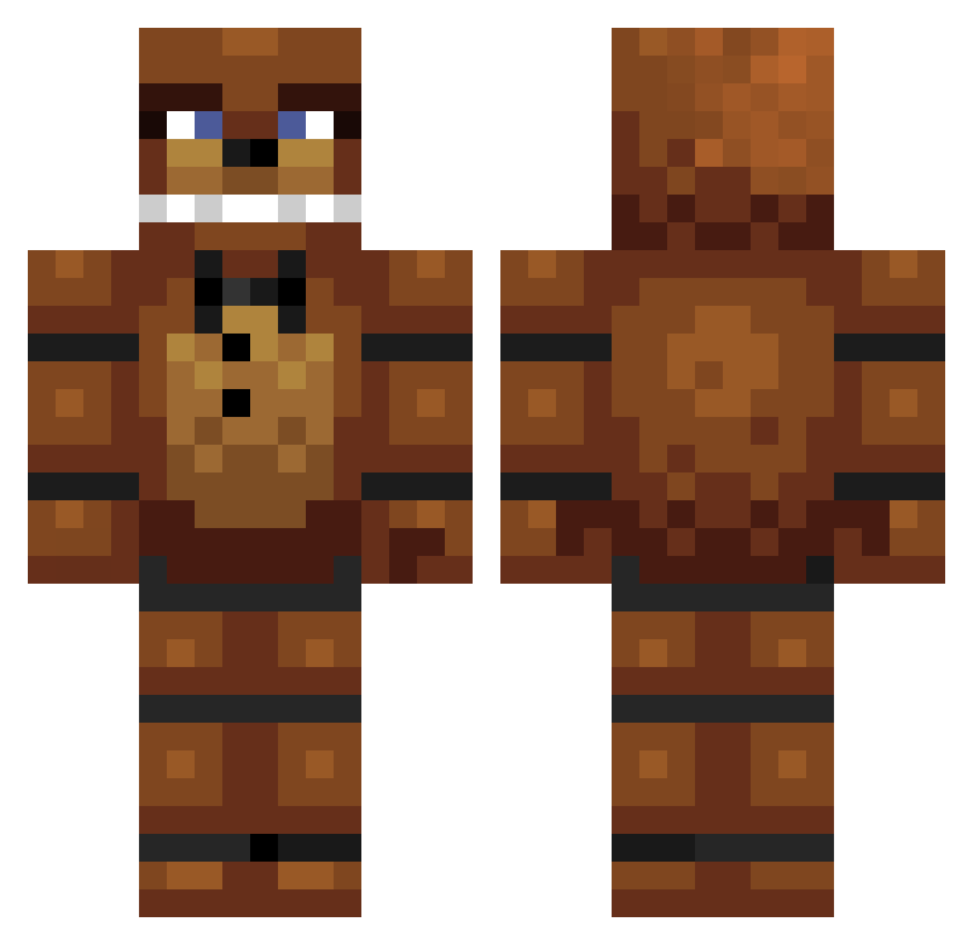 RXBrian Minecraft skin, front and back view
