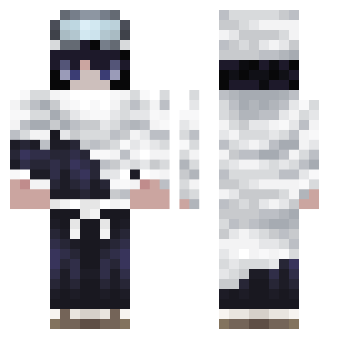 au_rn Minecraft skin, front and back view