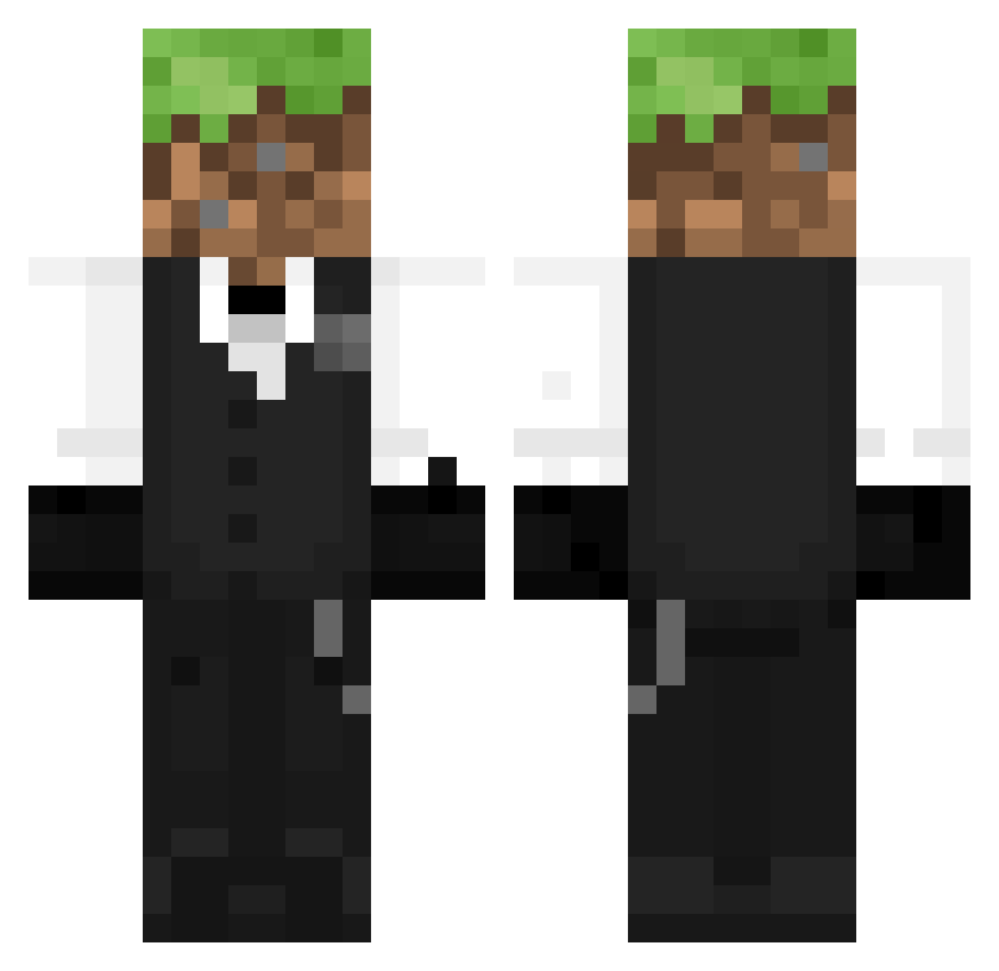 Yahtaa Minecraft skin, front and back view