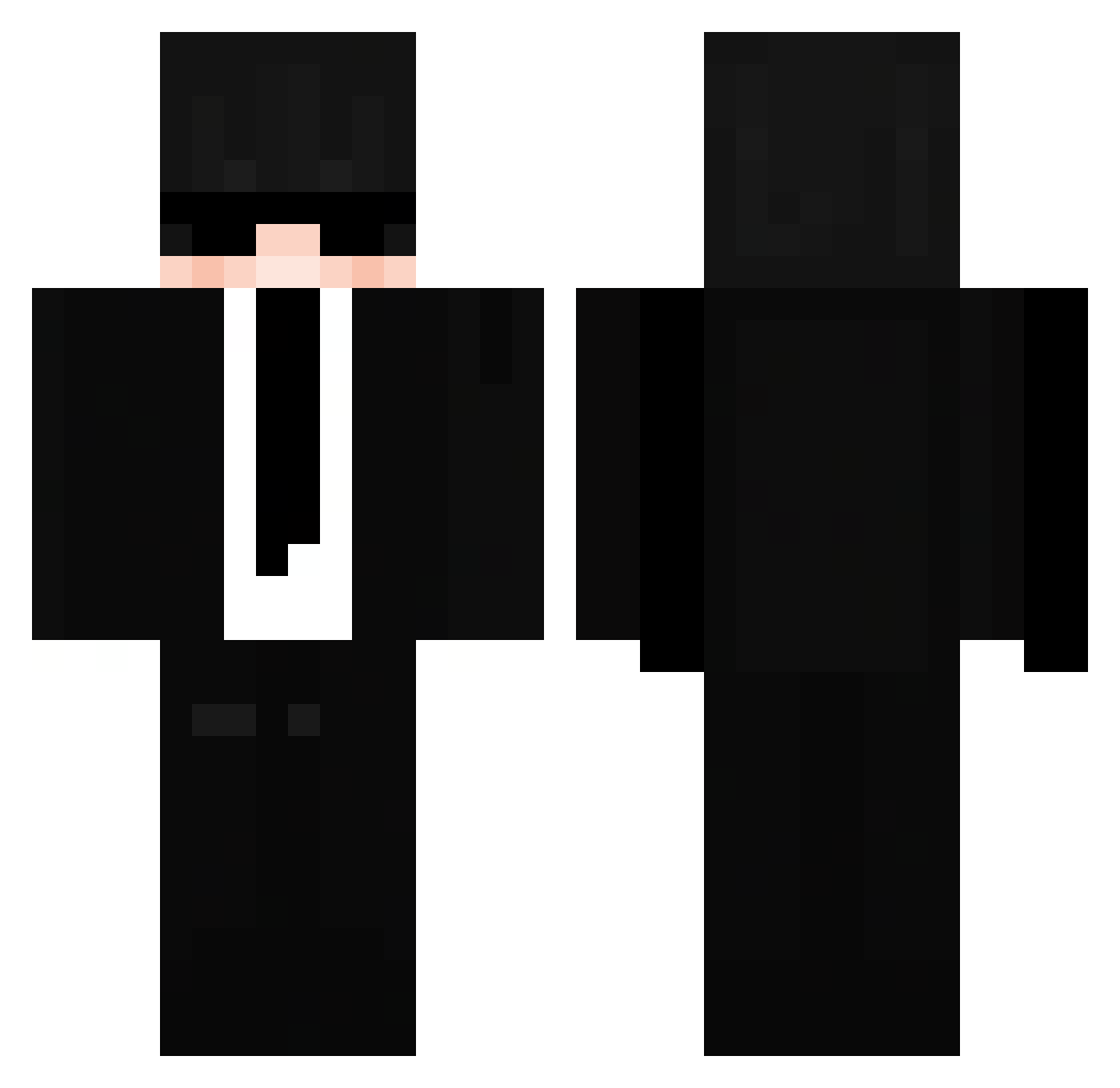 Rearful Minecraft skin, front and back view